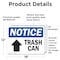 Signmission Trash Can (Up Arrow) Sign With Symbol, 18 in W x Rectangle, Vinyl Decal OS-2PACK-NS-D-1218-L-18725 - alternate 2